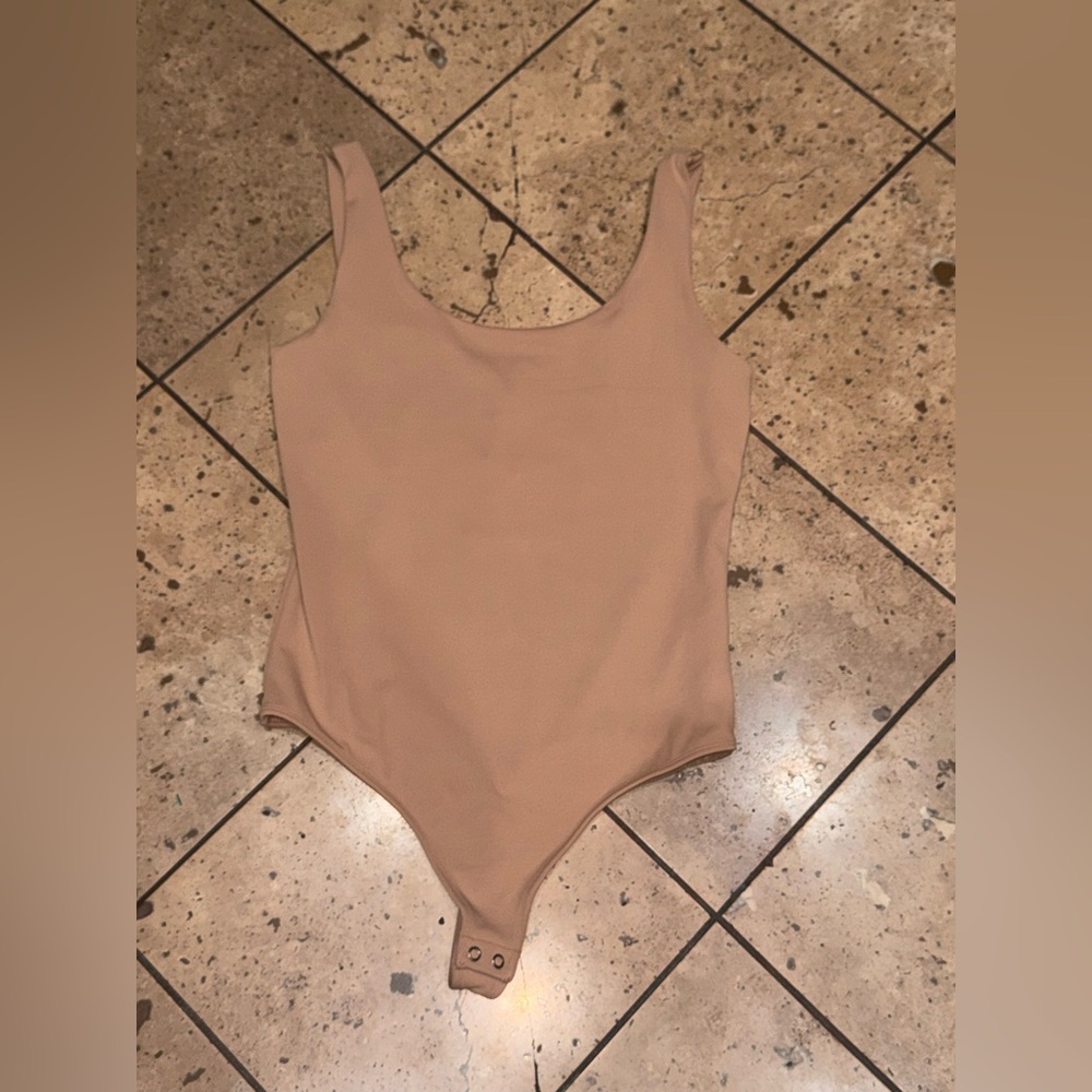 🙂Express One-Piece Bodysuit — Beige/Nude